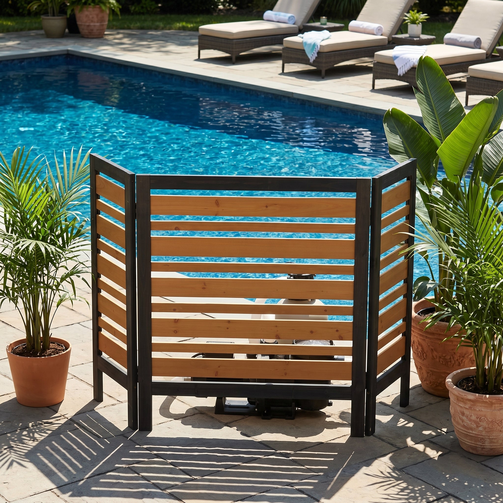 3-Panel Outdoor Air Conditioner Fence Screen