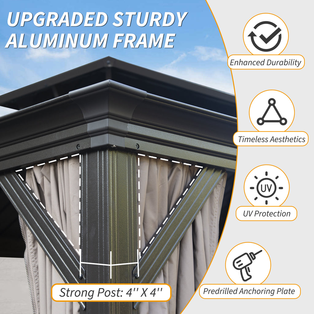 10' X 14' Hardtop Gazebo – Premium Outdoor Shelter