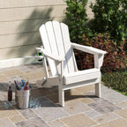 Adirondack Chairs Set of 2 - White HDPE Outdoor Seating