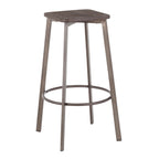 Square Barstool in Antique Metal
