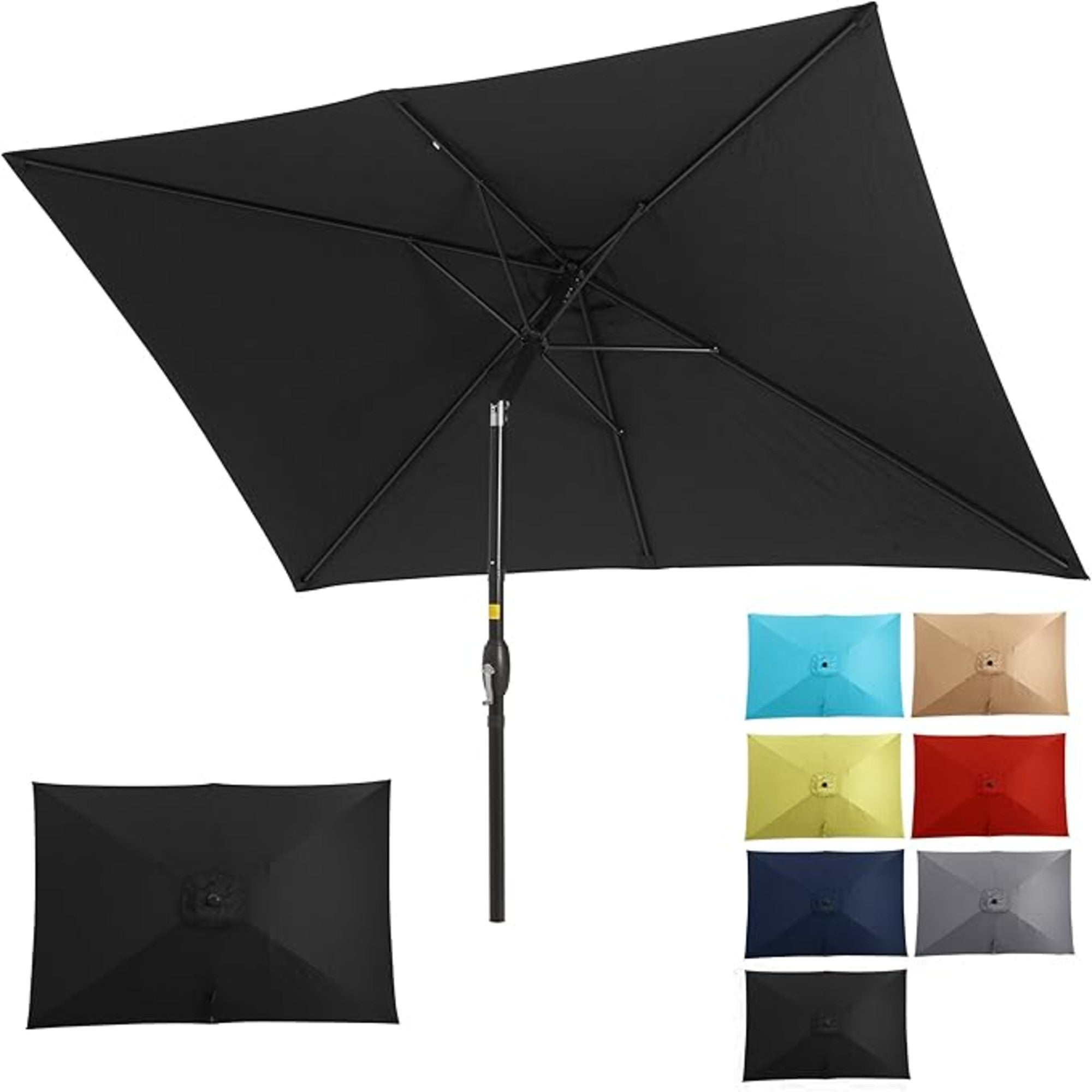 6.5 x 10 ft Rectangular Patio Umbrella