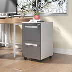 2-Drawer Mobile File Cabinet with Lock