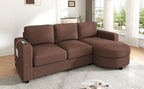 Modern Sectional Sofa with Curved Chaise Lounge