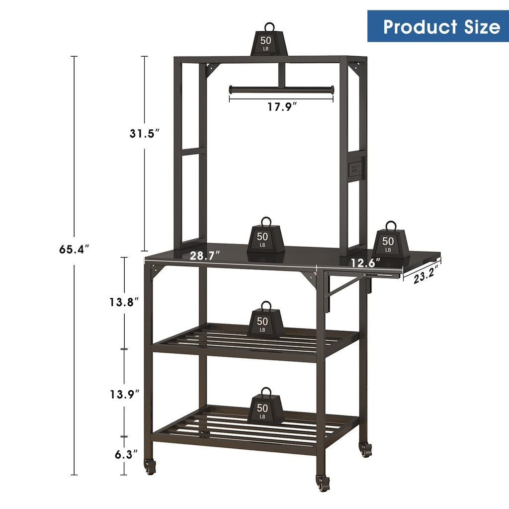 Heavy Duty 3D Printer Stand with Filament Storage Rack