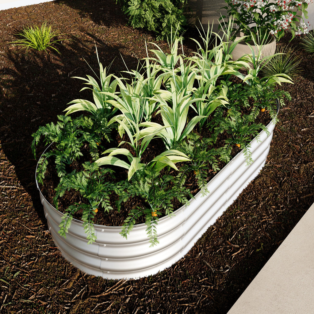2-Piece 4x2x1ft Raised Garden Bed Kit