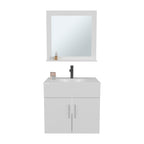 Bathroom Set, Vanity Sink + Mirror with Storage