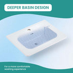 Integrated Glossy White Ceramic Sink