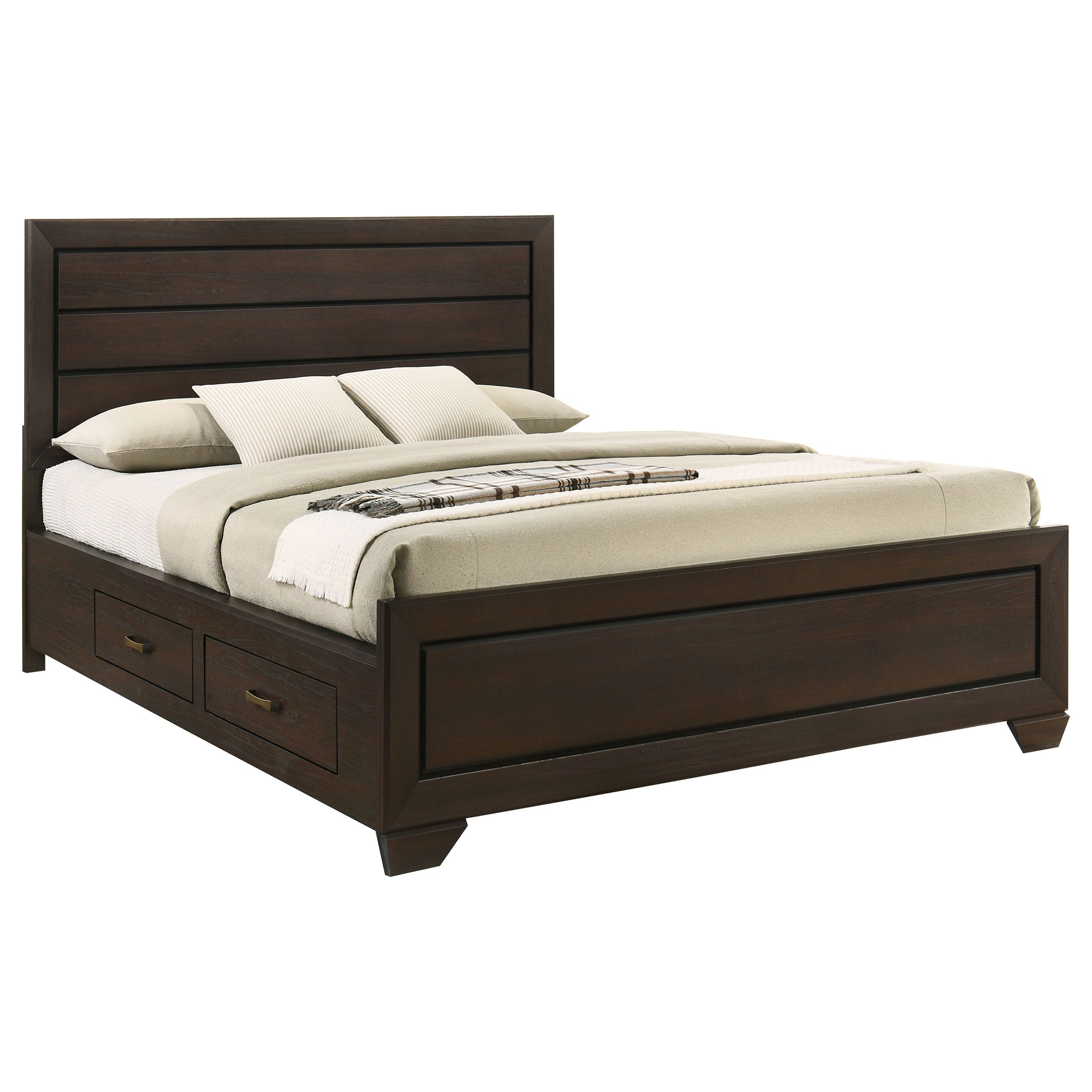Holmgren Dark Cocoa Eastern King Storage Panel Bed