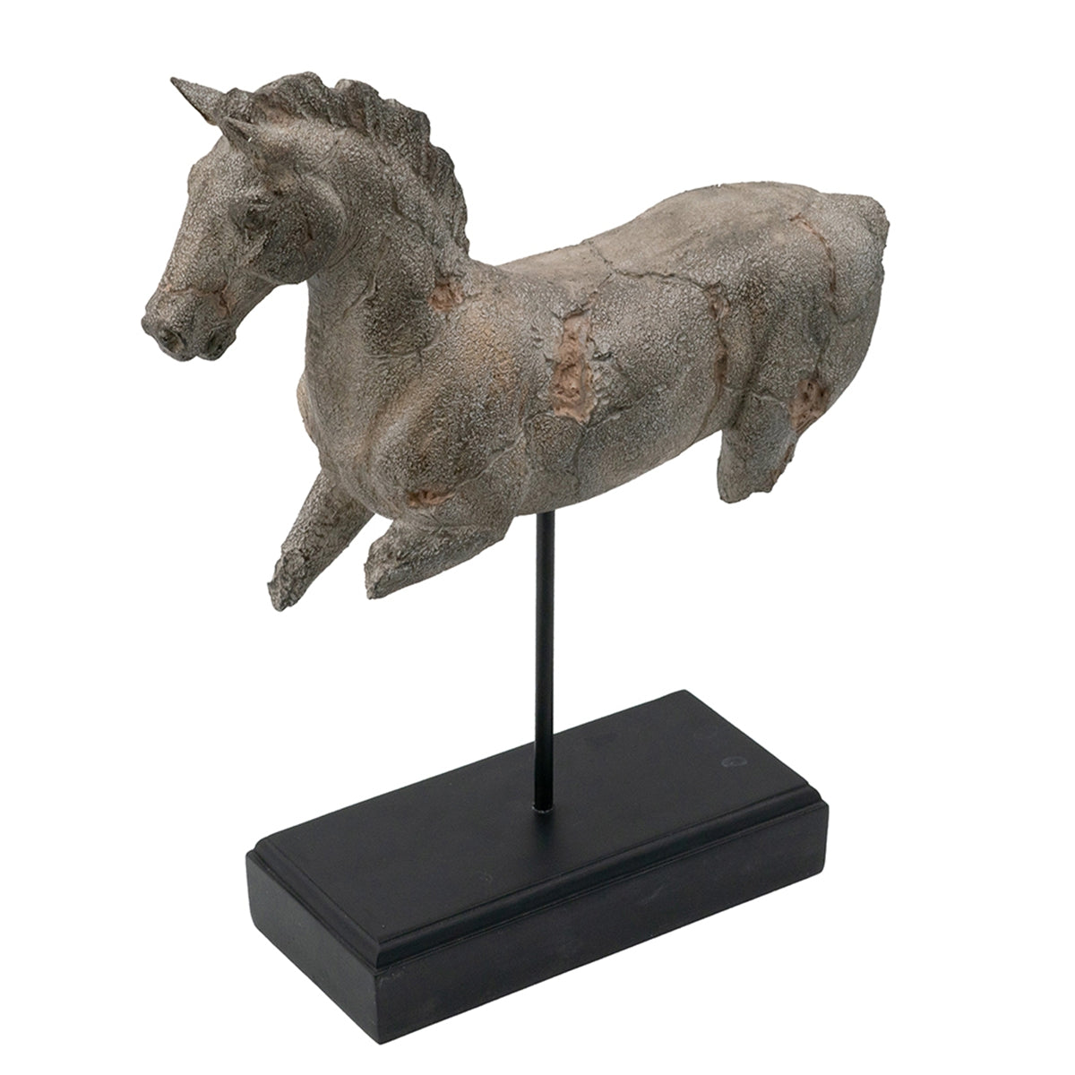 14" Antique Horse Statue On Stand
