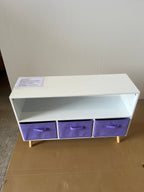 Kids Bookcase with Collapsible Fabric Drawers