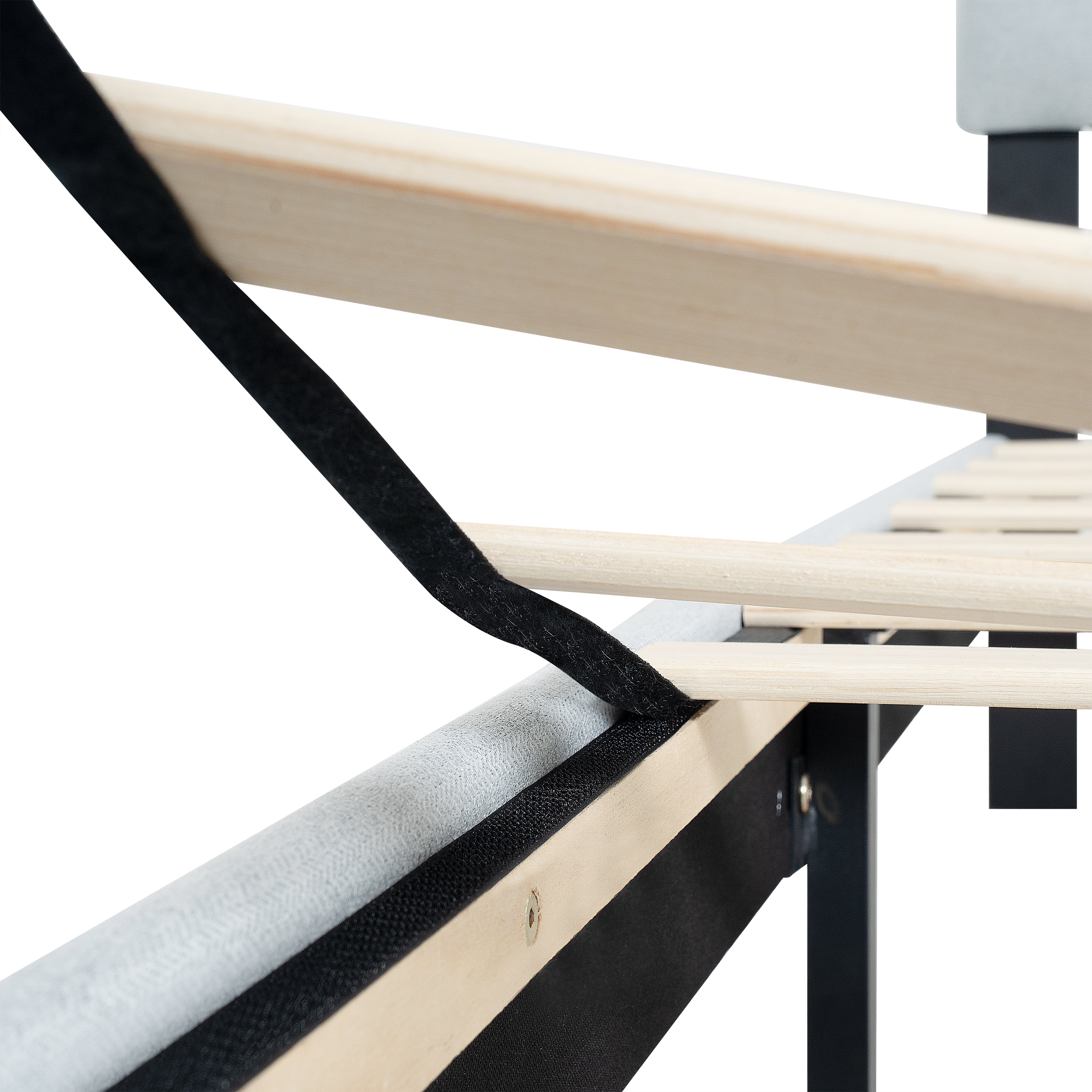 Twin Size Upholstered Platform Bed Frame