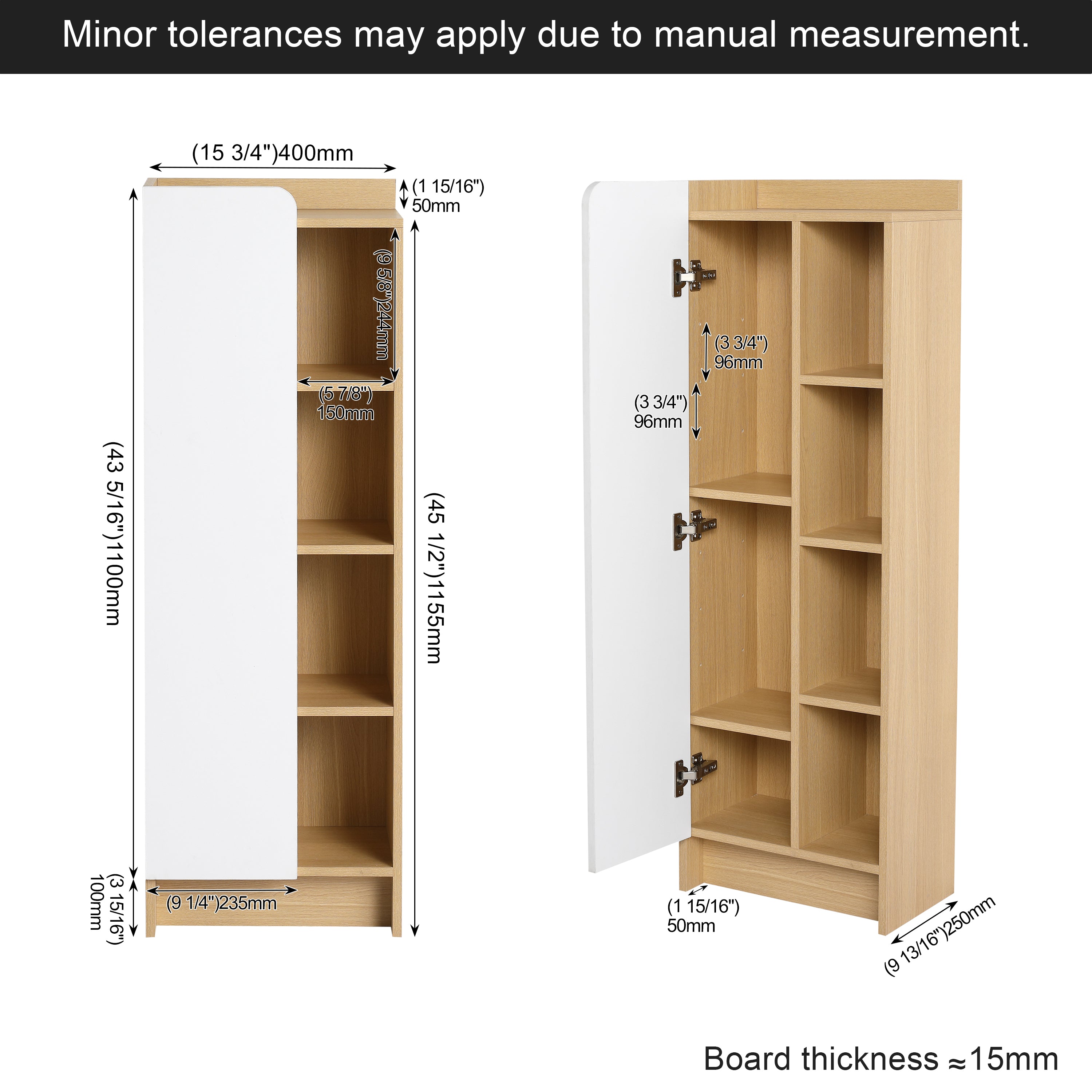 16" Tall Bathroom Cabinet