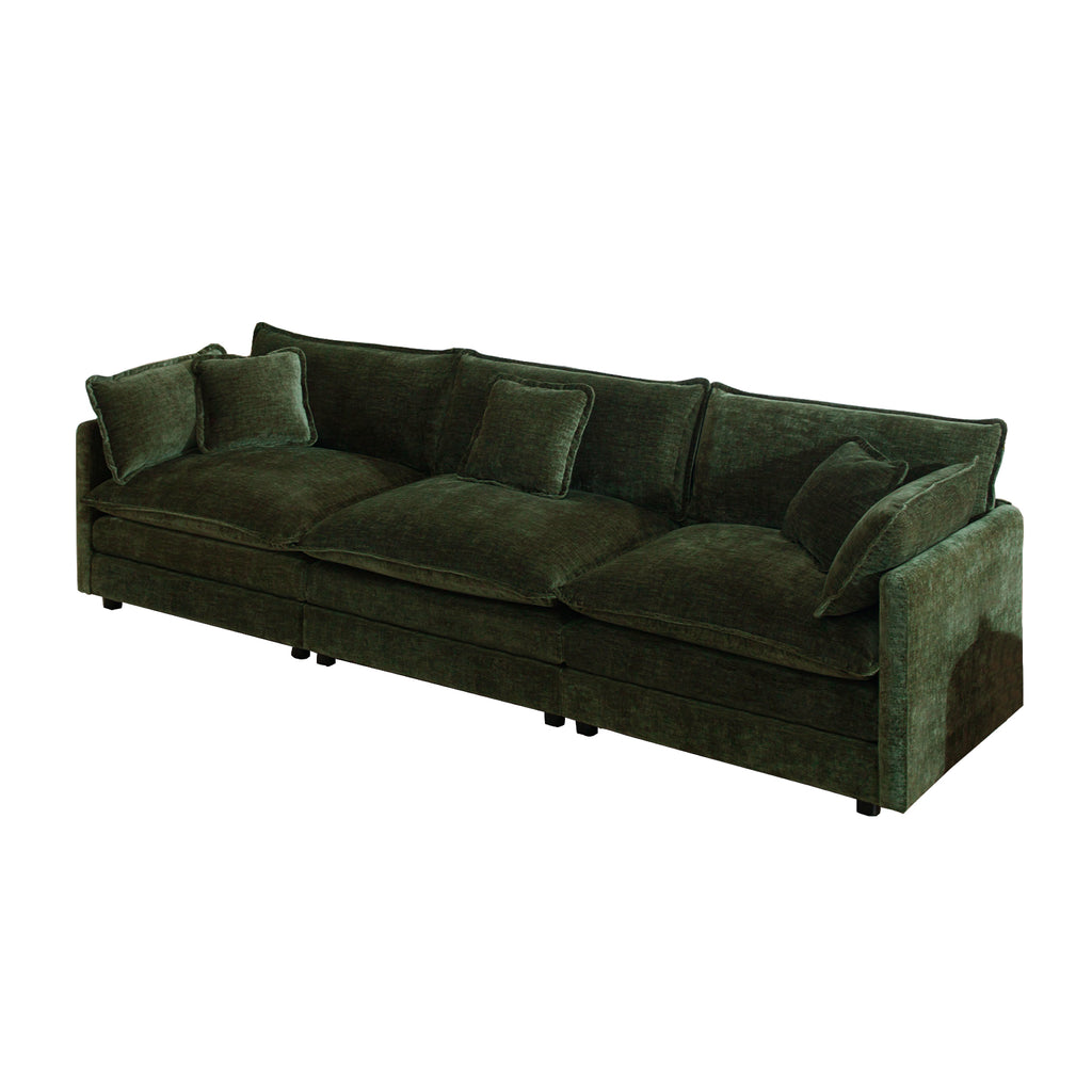 Mid-Century Modern Couch 3-Seater Sofa