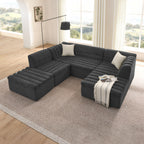 135" U-Shaped Modular Sectional Sofa with Chaise