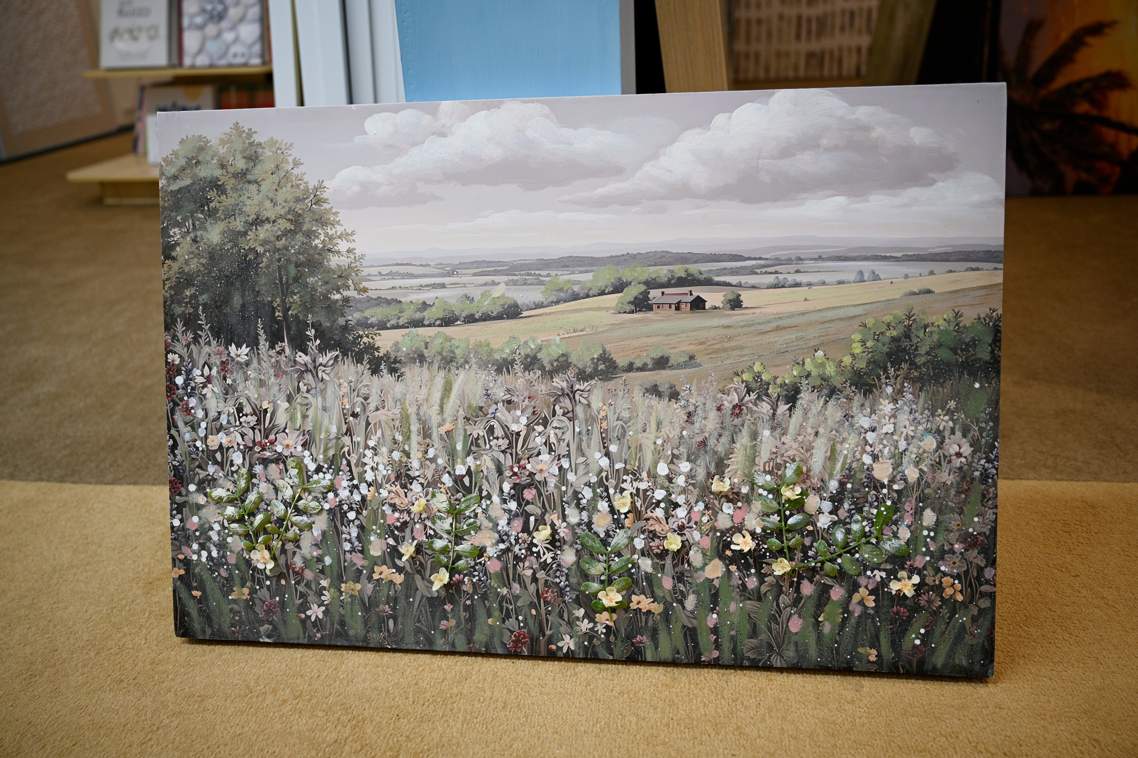 Framed Canvas Wall Art Vintage Decor