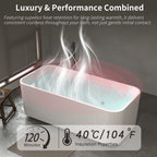 67" Rectangle Linear Acrylic Massage Whirlpool Bathtub