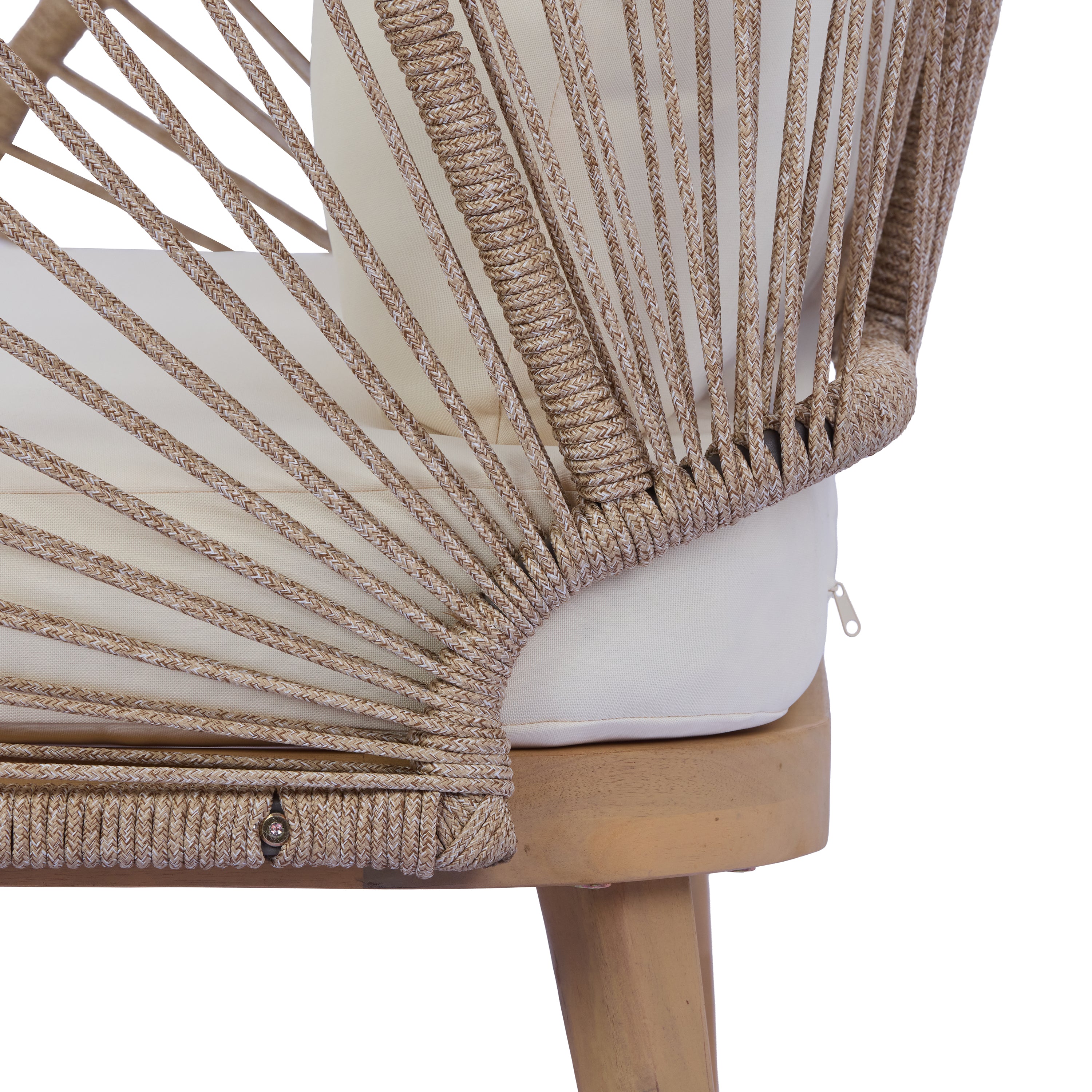 4-Piece Acacia Wood Patio Seating Set
