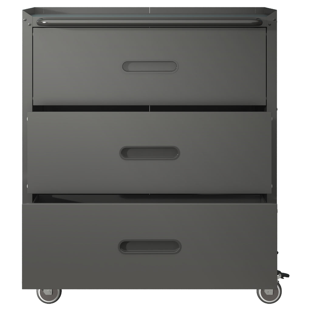 Heavy-Duty Metal Storage Cabinet with Wheels