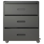 Heavy-Duty Metal Storage Cabinet with Wheels