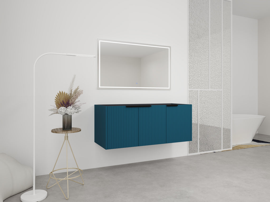 48" Wall Mounted Bathroom Vanity & 3 Soft-Close Doors