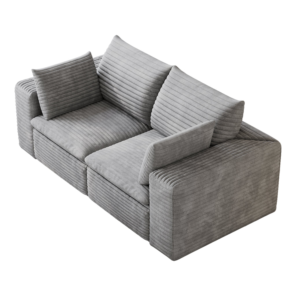 71" Cloud Sofa in Corduroy Fabric