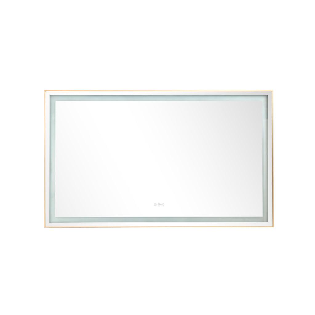 60 x 36 Inch LED Bathroom Mirror with Aluminum Frame