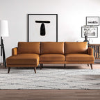Lore L-Shaped Genuine Leather Sectional
