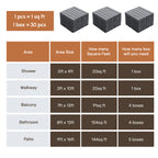 30 PCS Interlocking Deck Tiles Striped Pattern