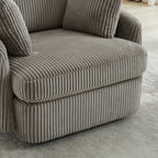 40.55"W Swivel Accent Chair with 2 Throw Pillows