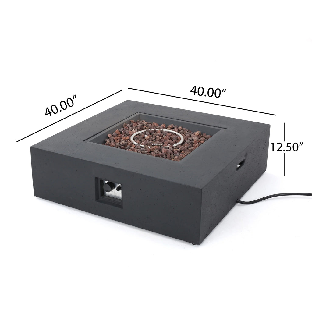 Outdoor 50000 BTU Propane Fire Pit - Dark
