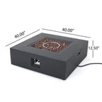 Outdoor 50000 BTU Propane Fire Pit - Dark