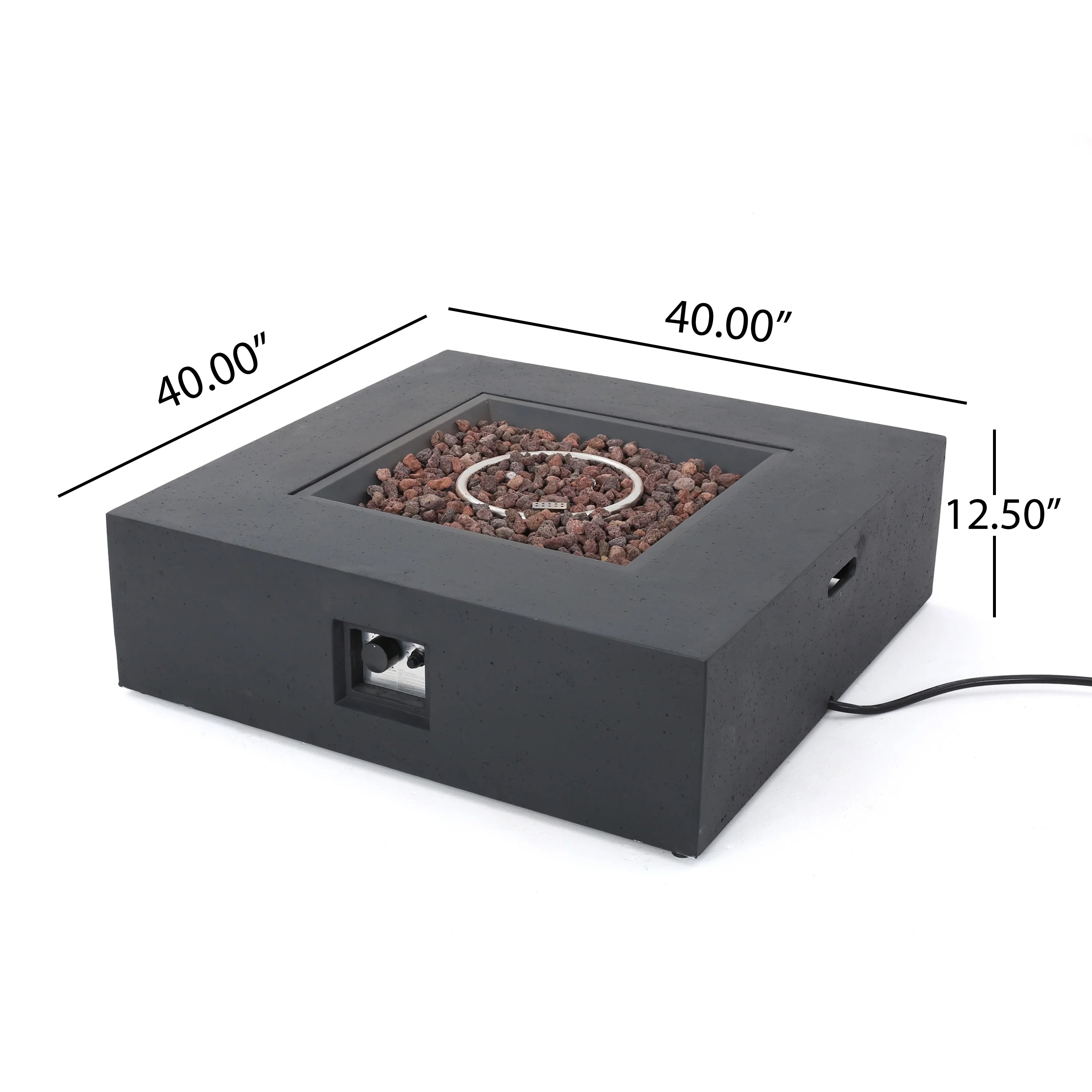 Outdoor 50000 BTU Propane Fire Pit - Dark