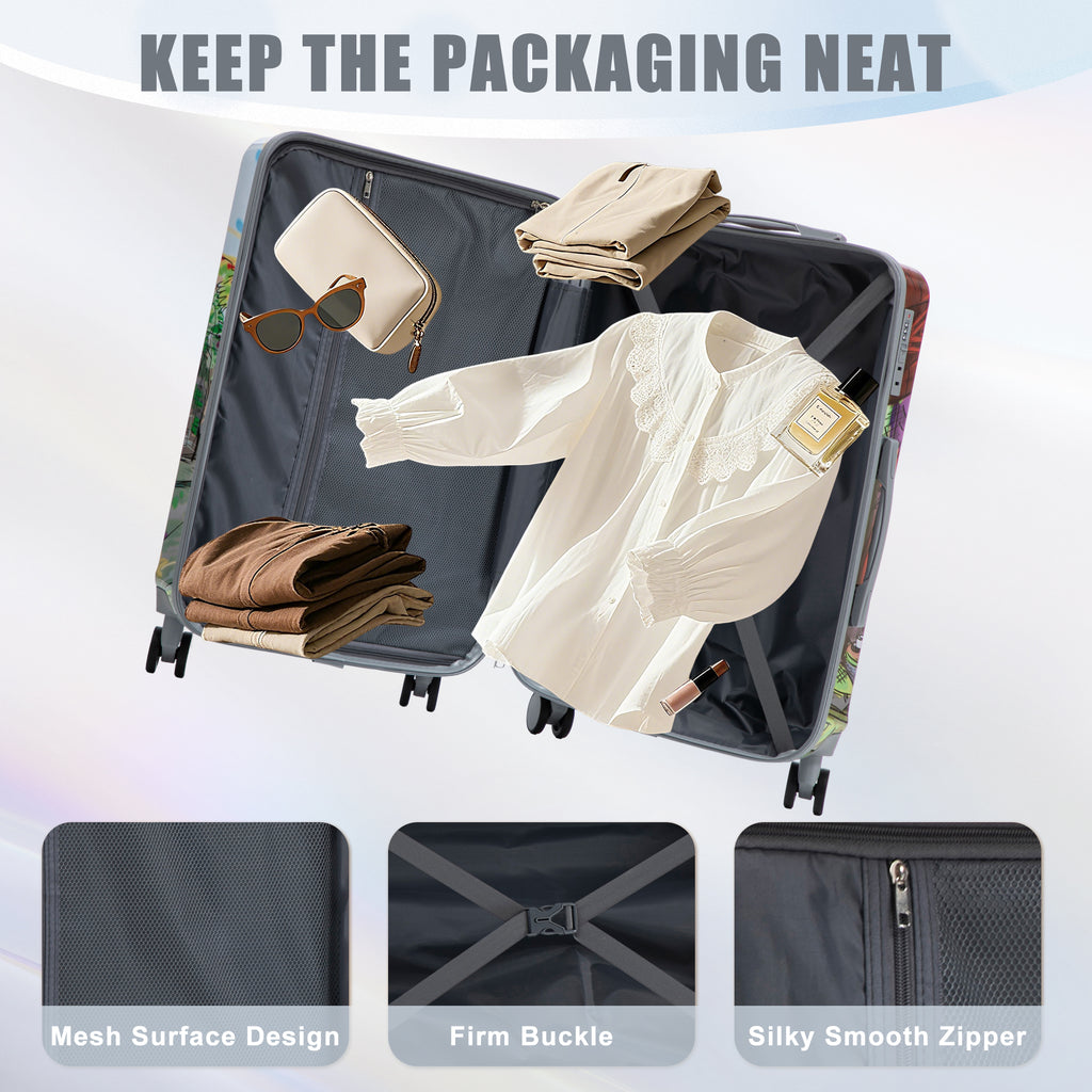 3-Piece PC Spinner Wheel Luggage Set