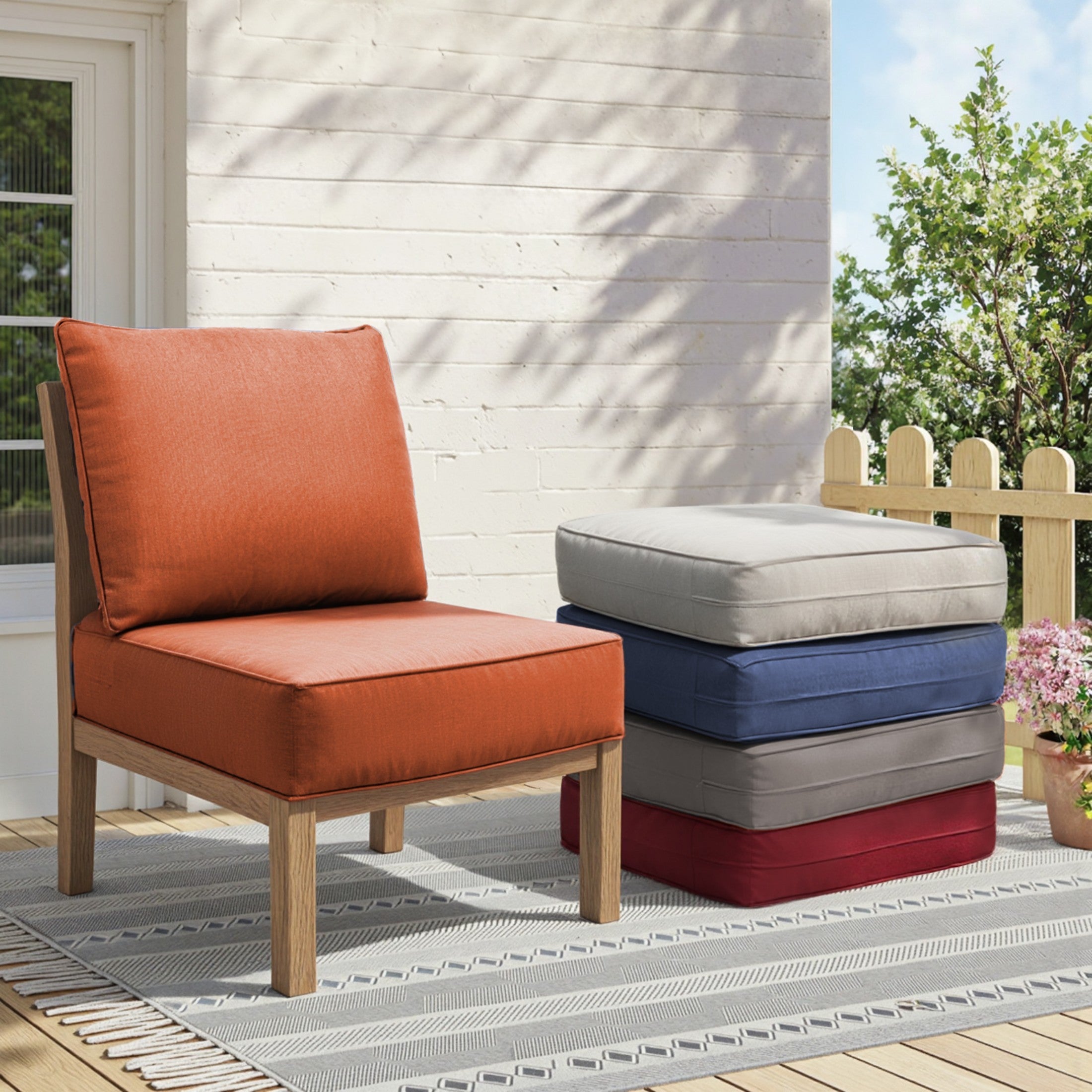 6" Thicker Outdoor Chair Cushion Set - 3 Pieces