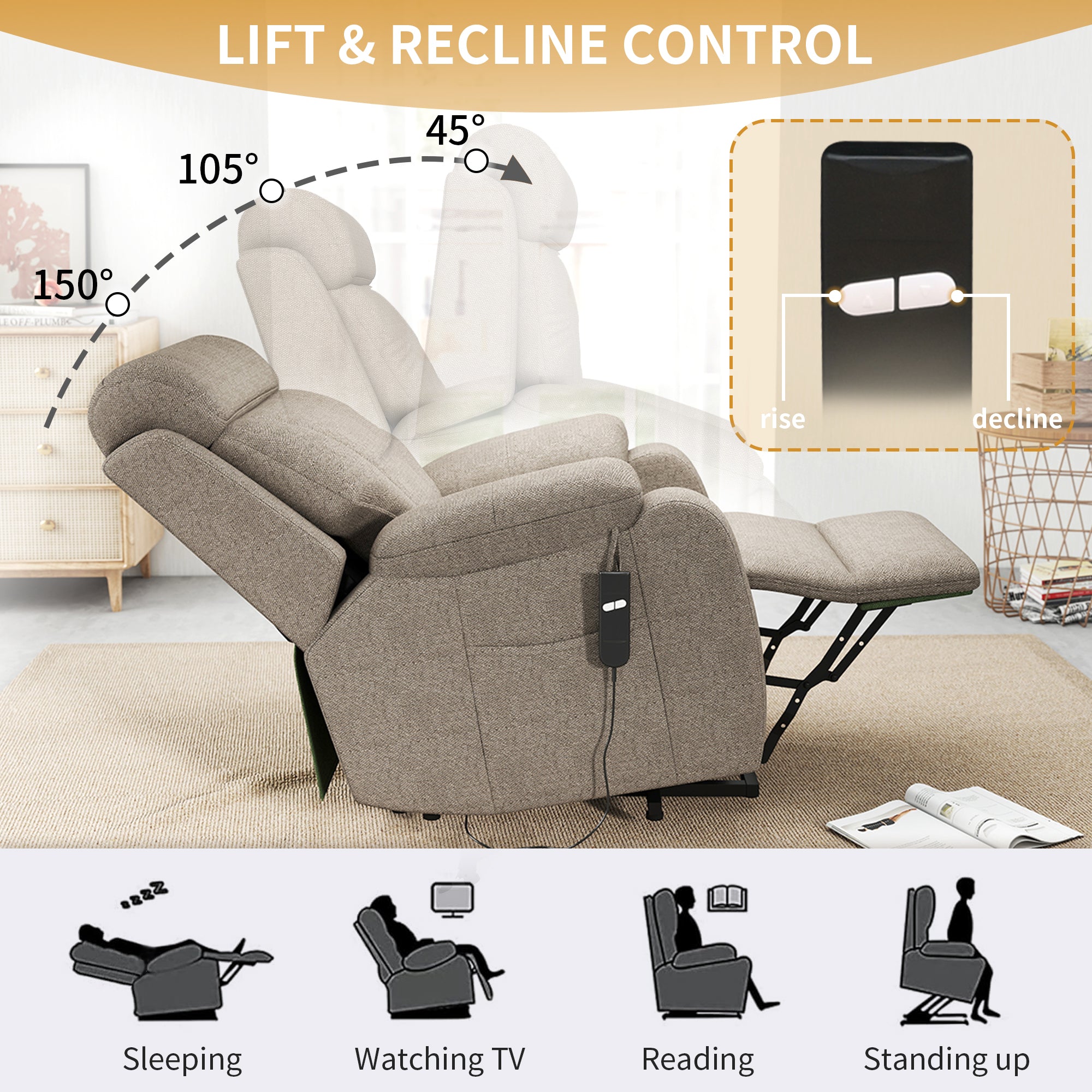 Power Lift Recliner for Elderly - Electric Recliner Chairs