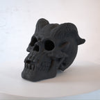 Human Skull Fire Pit Gas Log