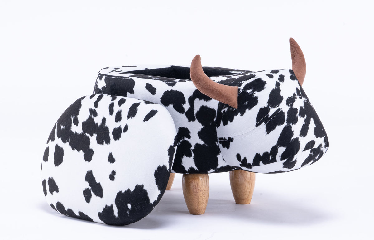 Connor the Cow Storage Ottoman