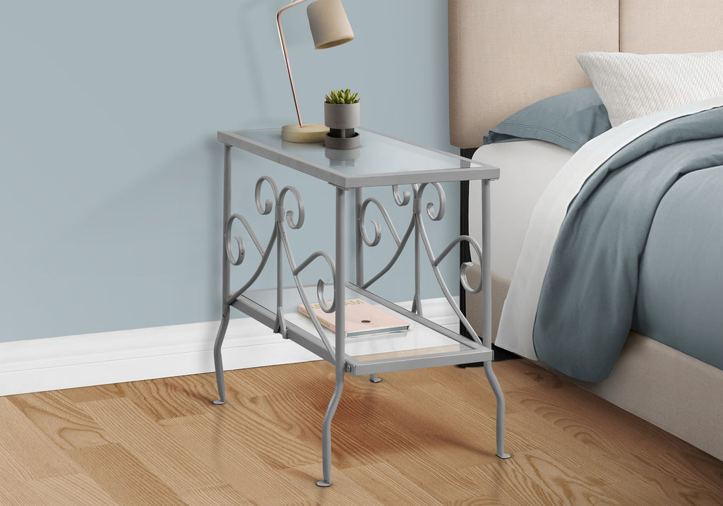 Clear Tempered Glass Accent Table