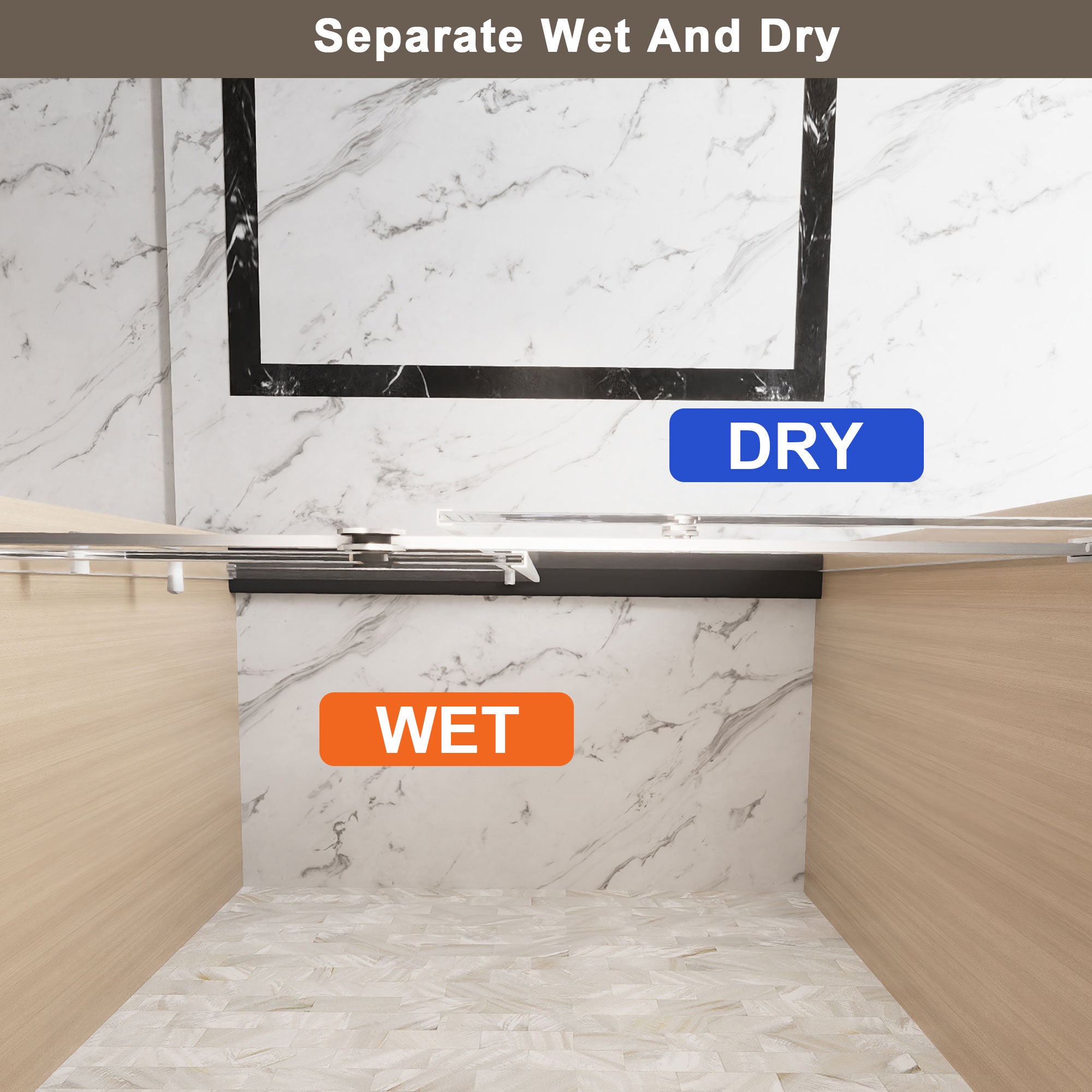 Frameless Single Sliding Shower Door