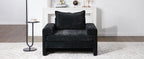 Chenille Upholstered Armchair with Wide Armrests