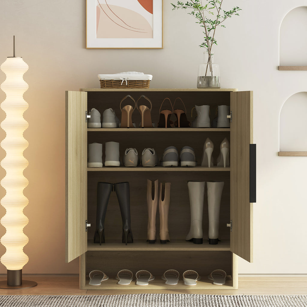 Wooden Shoe Storage Cabinet with Doors