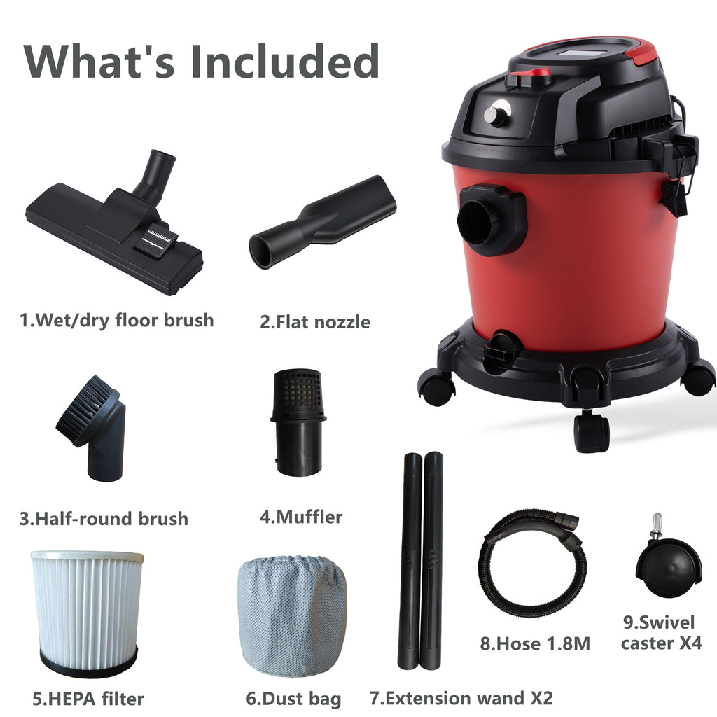 5 Gallon Wet Dry Vacuum Cleaner with Blowing Function
