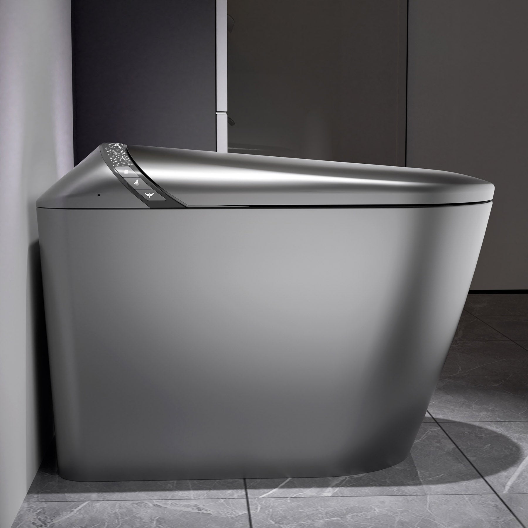Starry Night Light Smart Toilet with Bidet Built In