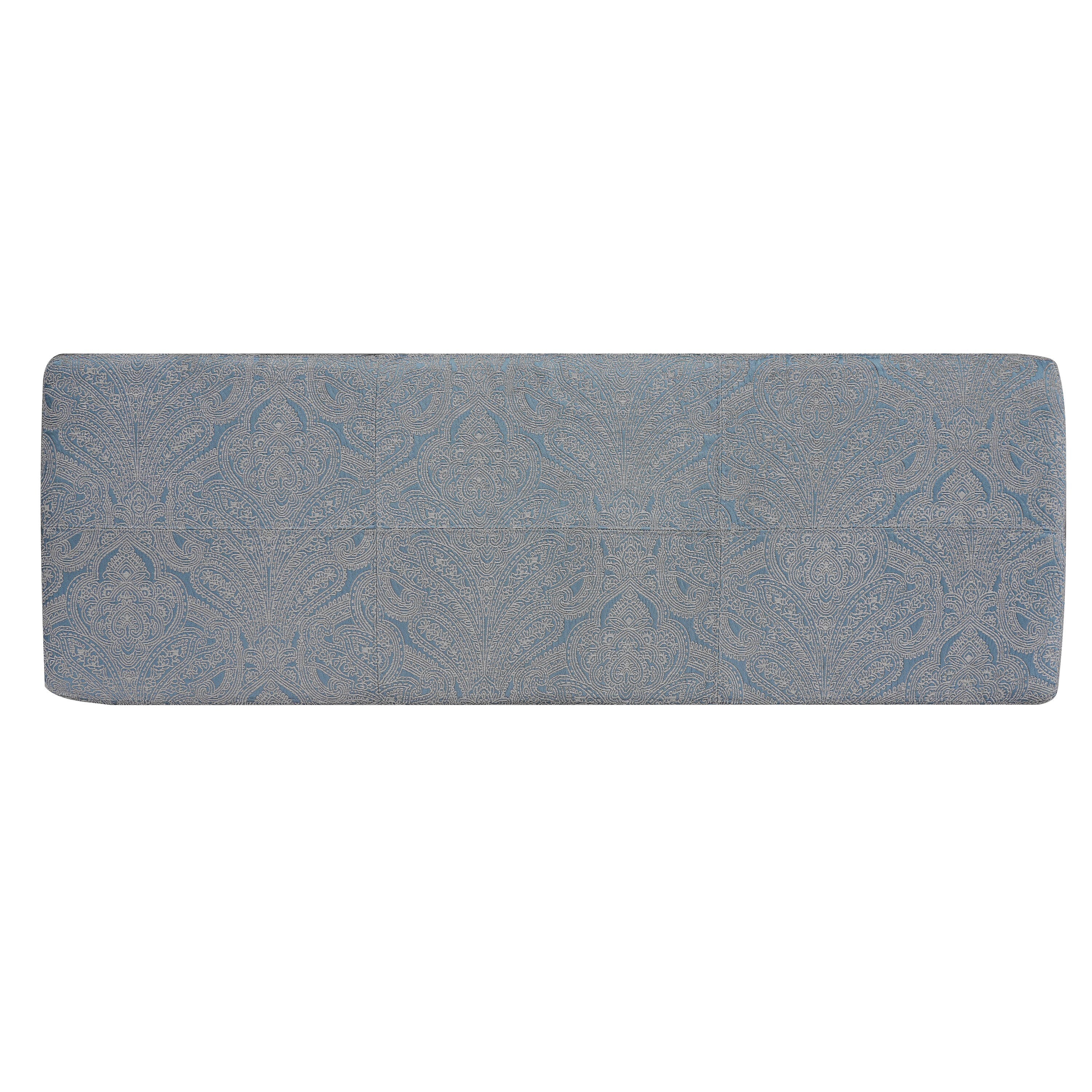Indoor Jacquard Storage Ottoman Bench