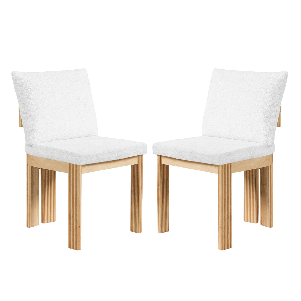 Indoor Boucle Dining Chair Set of 2