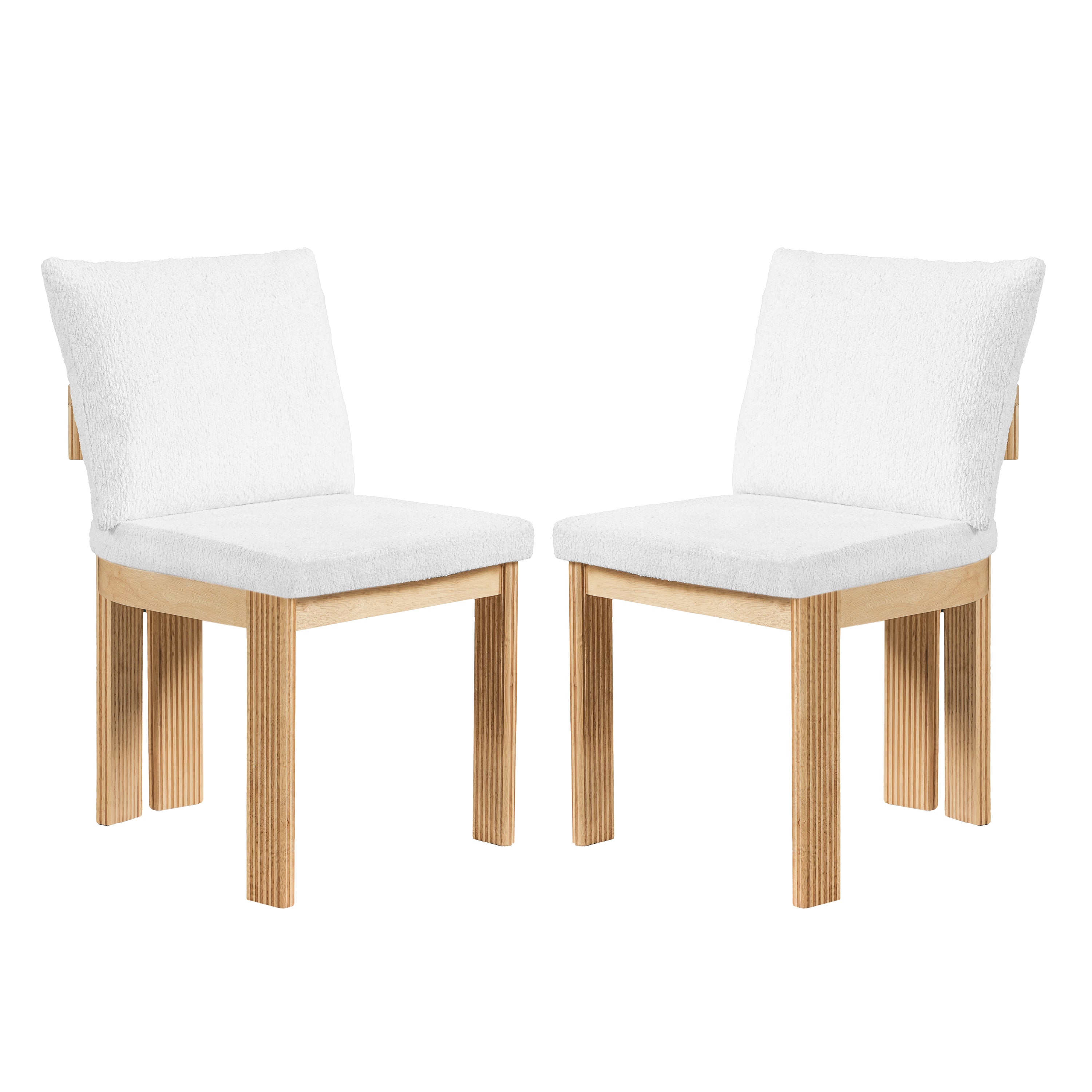 Indoor Boucle Dining Chair Set of 2