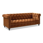 Alto 88" Tufted Chesterfield Sofa, Burnt