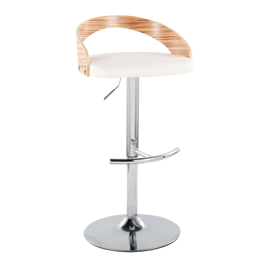 Contemporary Adjustable Barstool with Swivel