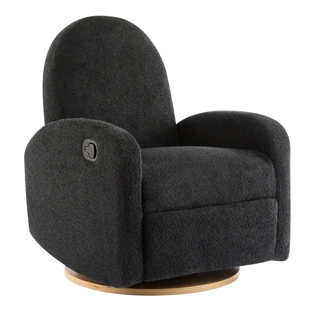 360 Swivel and Glider Recliner Chair - Black