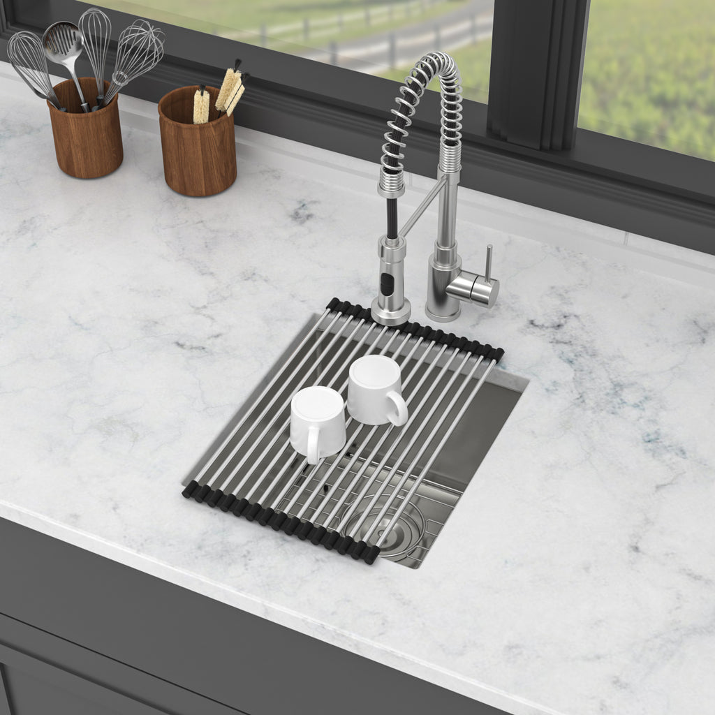 15 Inch Undermount Sink - Stainless Steel Single Bowl Kitchen Sink
